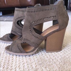 Charlotte Russe thick heels, casual summer shoe
